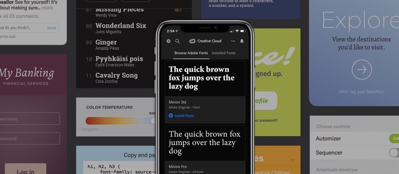 Creative Cloud Mobile lettertypen