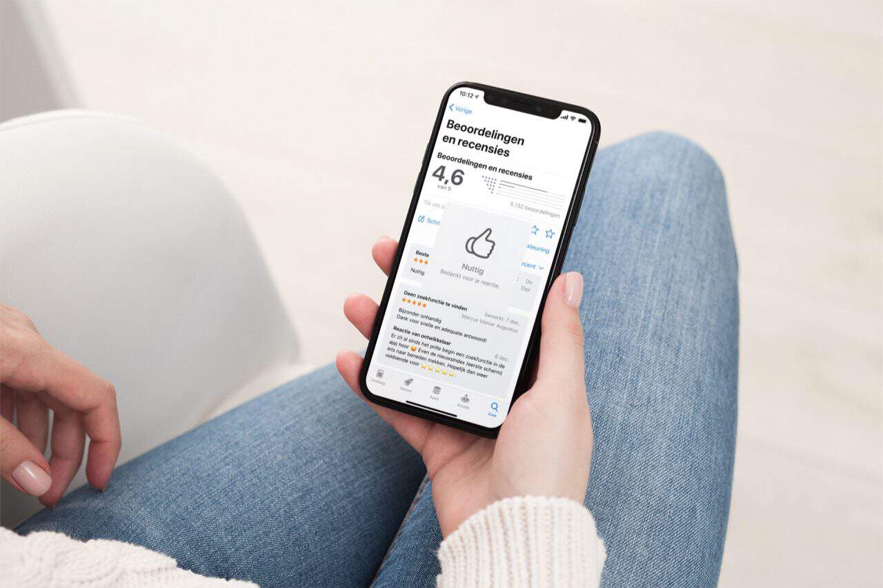 App Store review: beoordeling als nuttig.