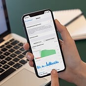 Batterijgrafiek op de iPhone.