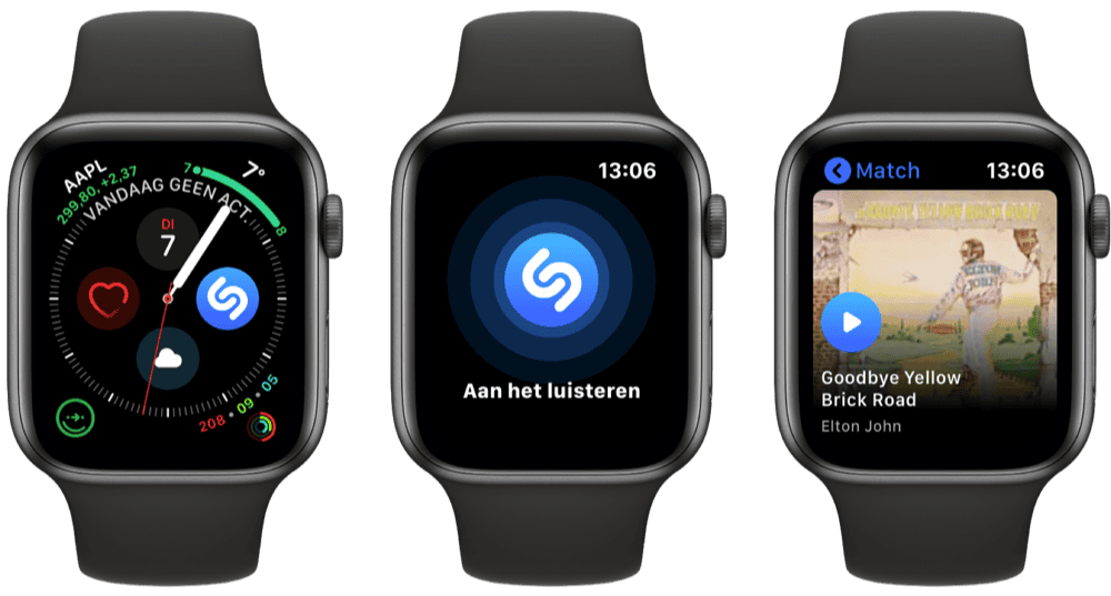 Apple Watch Shazam gebruiken
