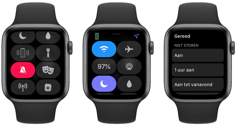 Niet storen en stille modus Apple Watch