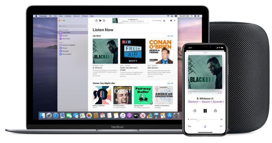 Podcasts-app op de Mac