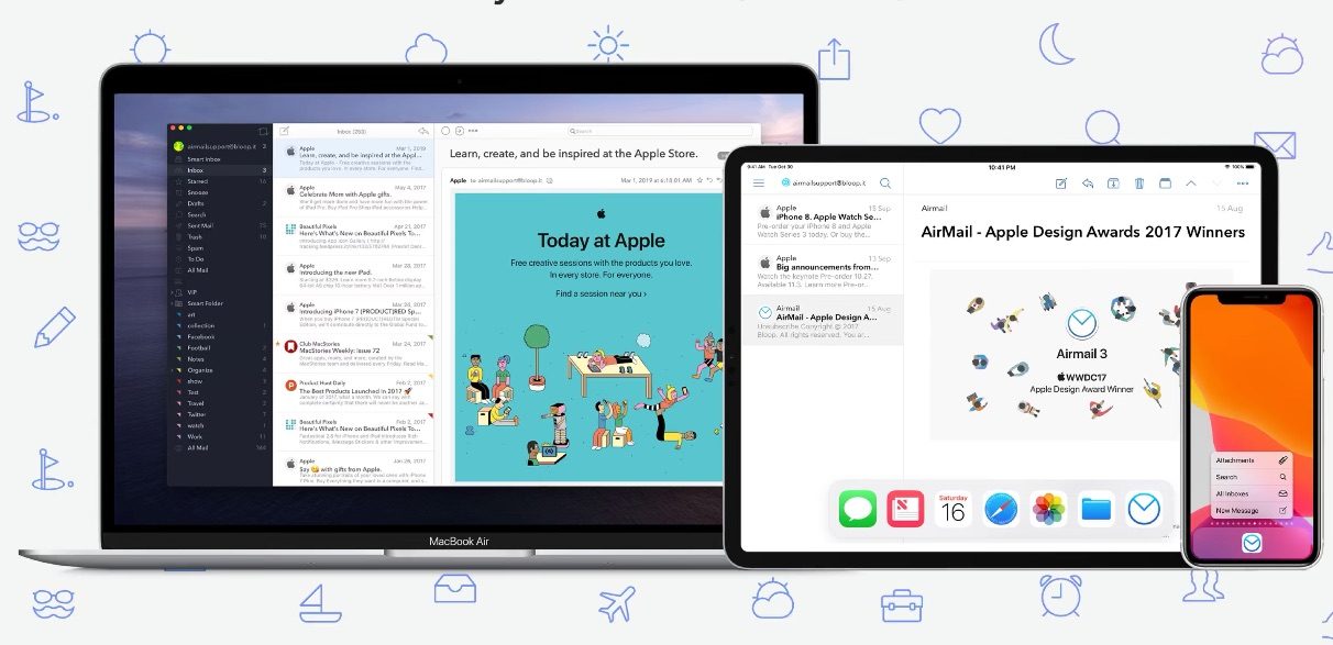 Airmail Pro op devices.