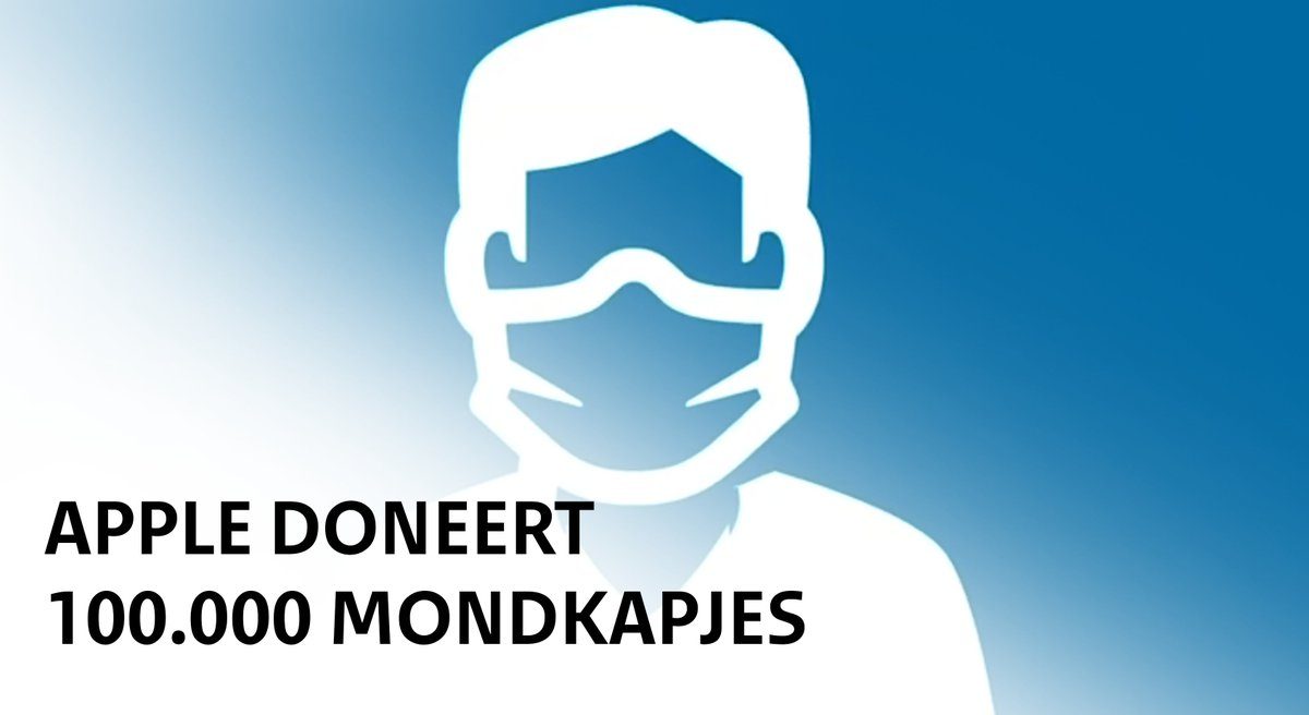 Apple donatie mondkapjes Nederland.
