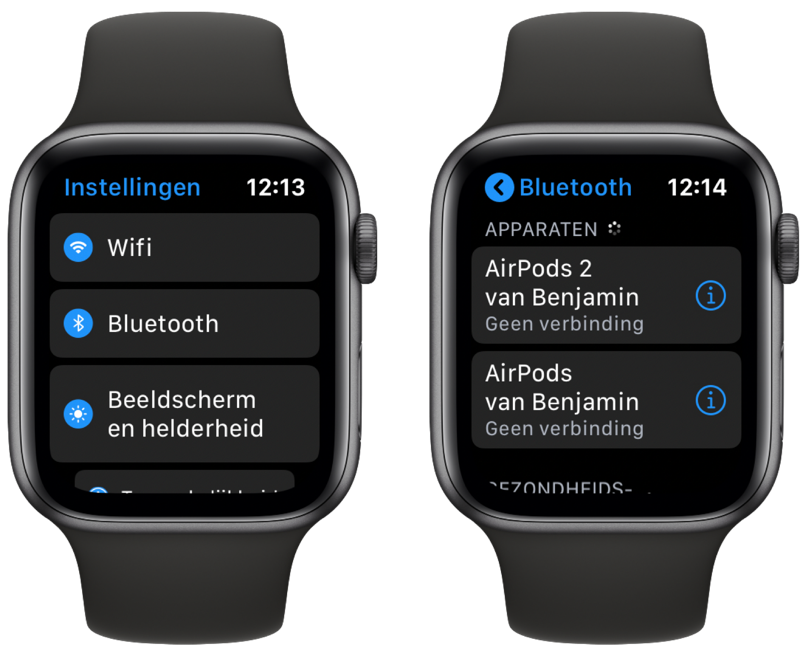 Apple Watch Bluetooth koptelefoon koppelen.