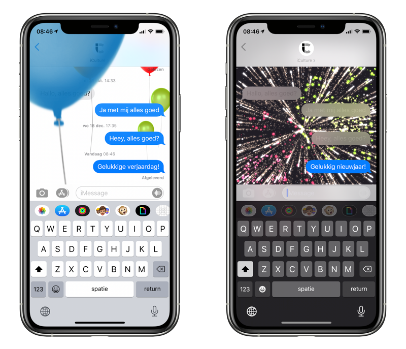 iMessage automatische effecten hierom verschijnt er confetti en meer