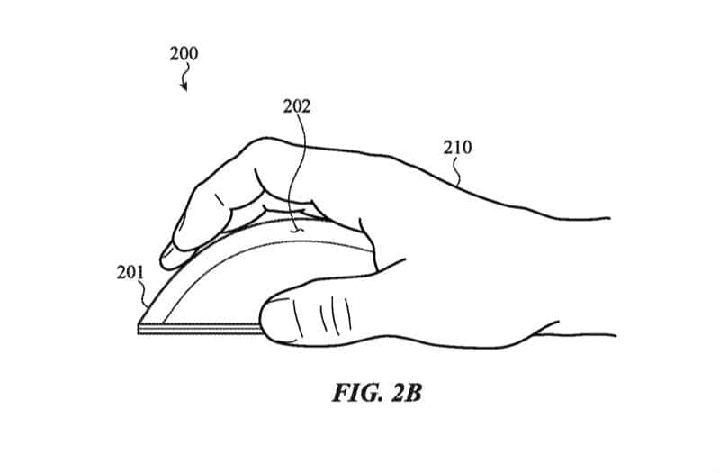 Aanpasbare vorm van Magic Mouse in patent.