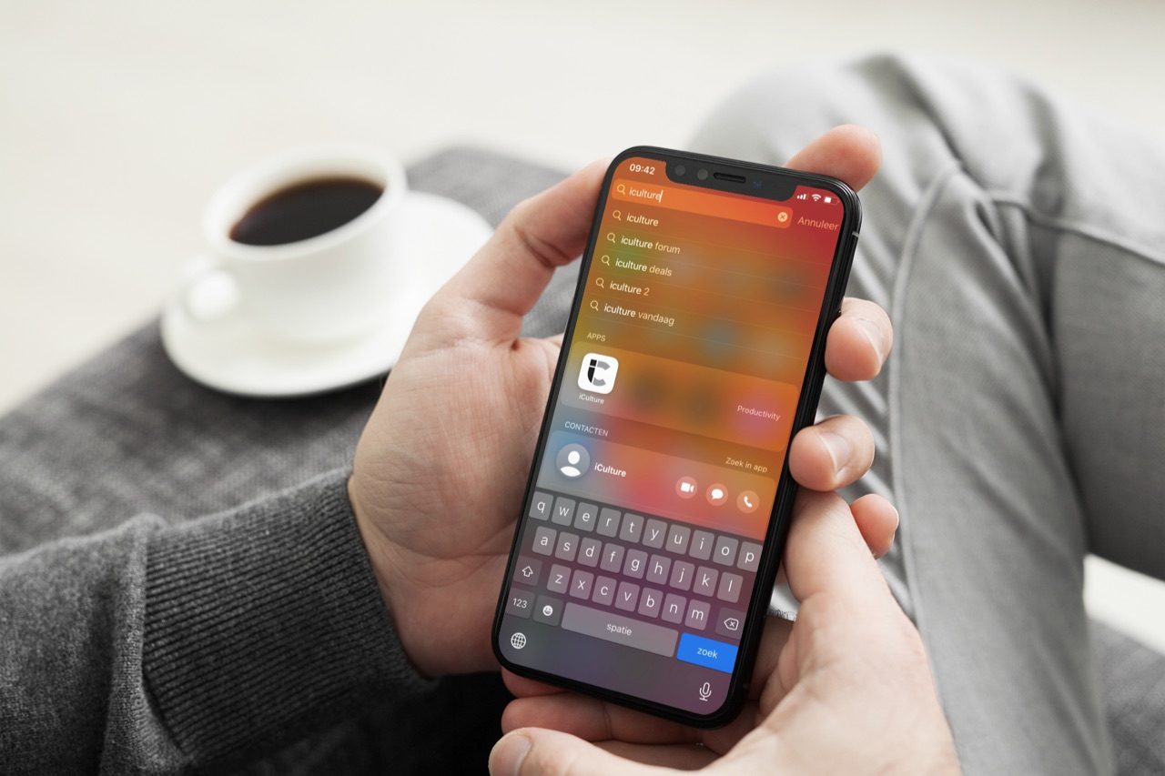 Spotlight zoeken op iPhone.