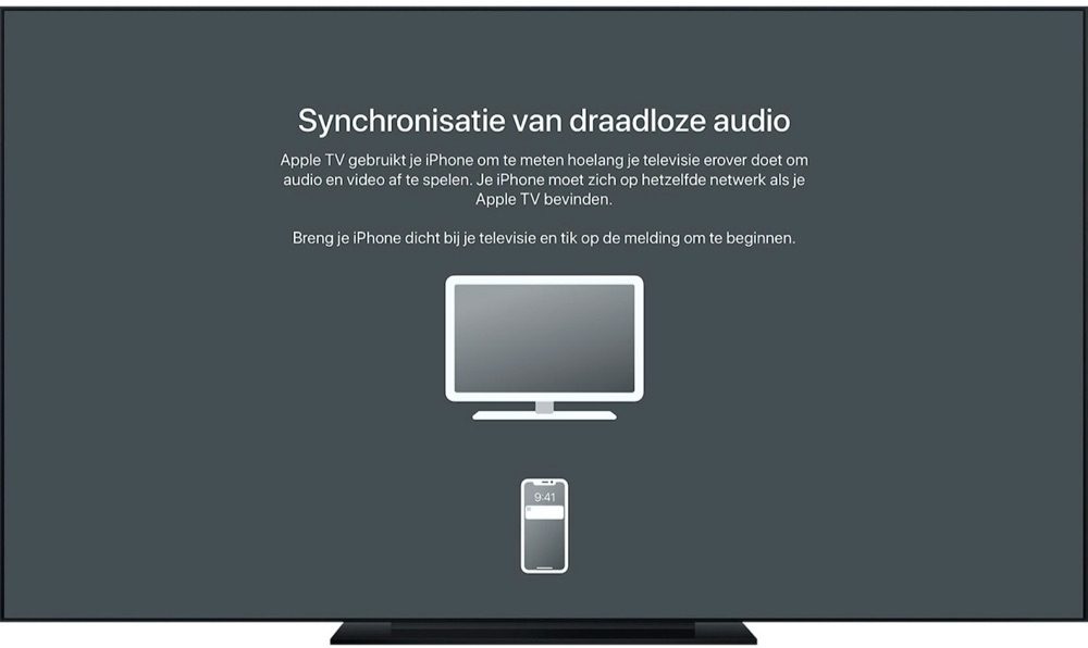 Apple TV synchronisatie draadloze audio.