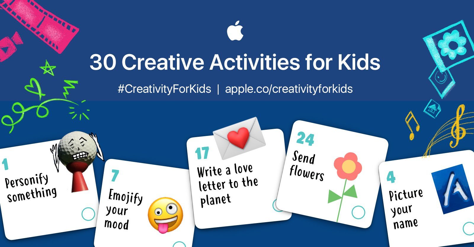 Creativiteit voor kinderen met activiteiten op iPad.