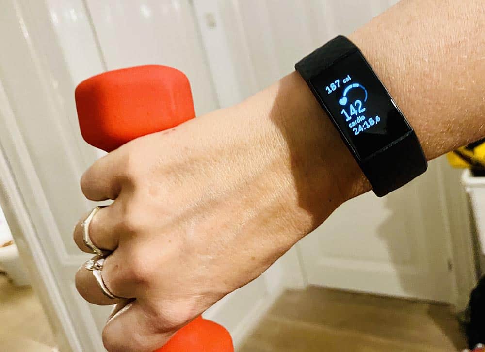 Fitbit Charge 4 tijdens een workout