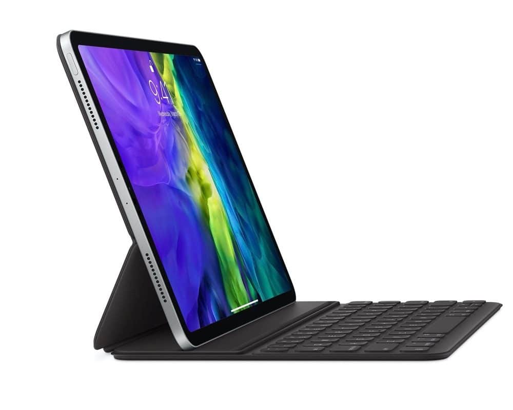 iPad Pro 2020 Smart Keyboard Folio opengeklapt.