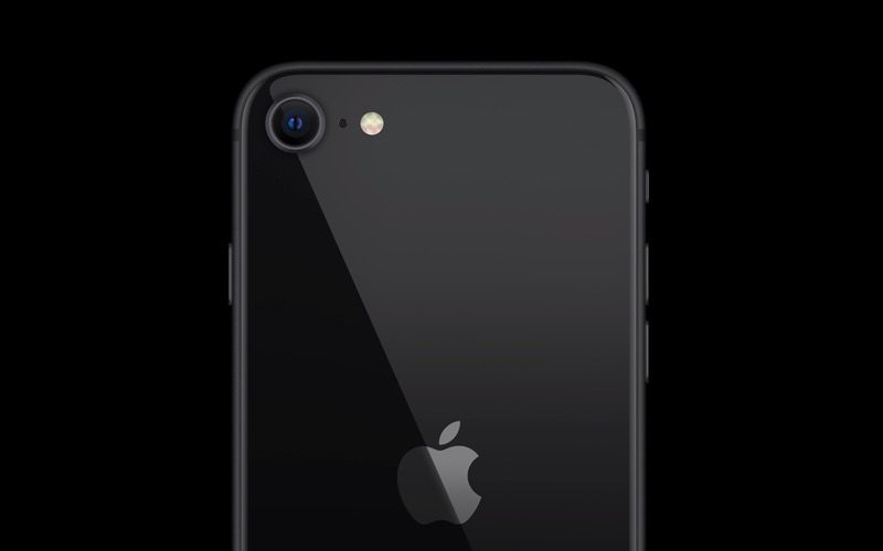 iPhone SE 2020 achterkant zwart.