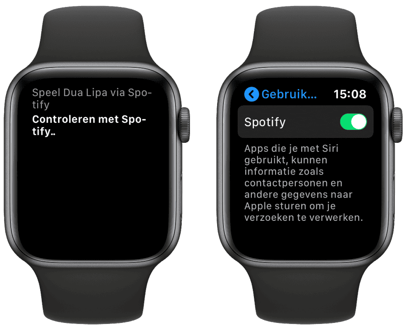 Spotify met Siri op Apple Watch.