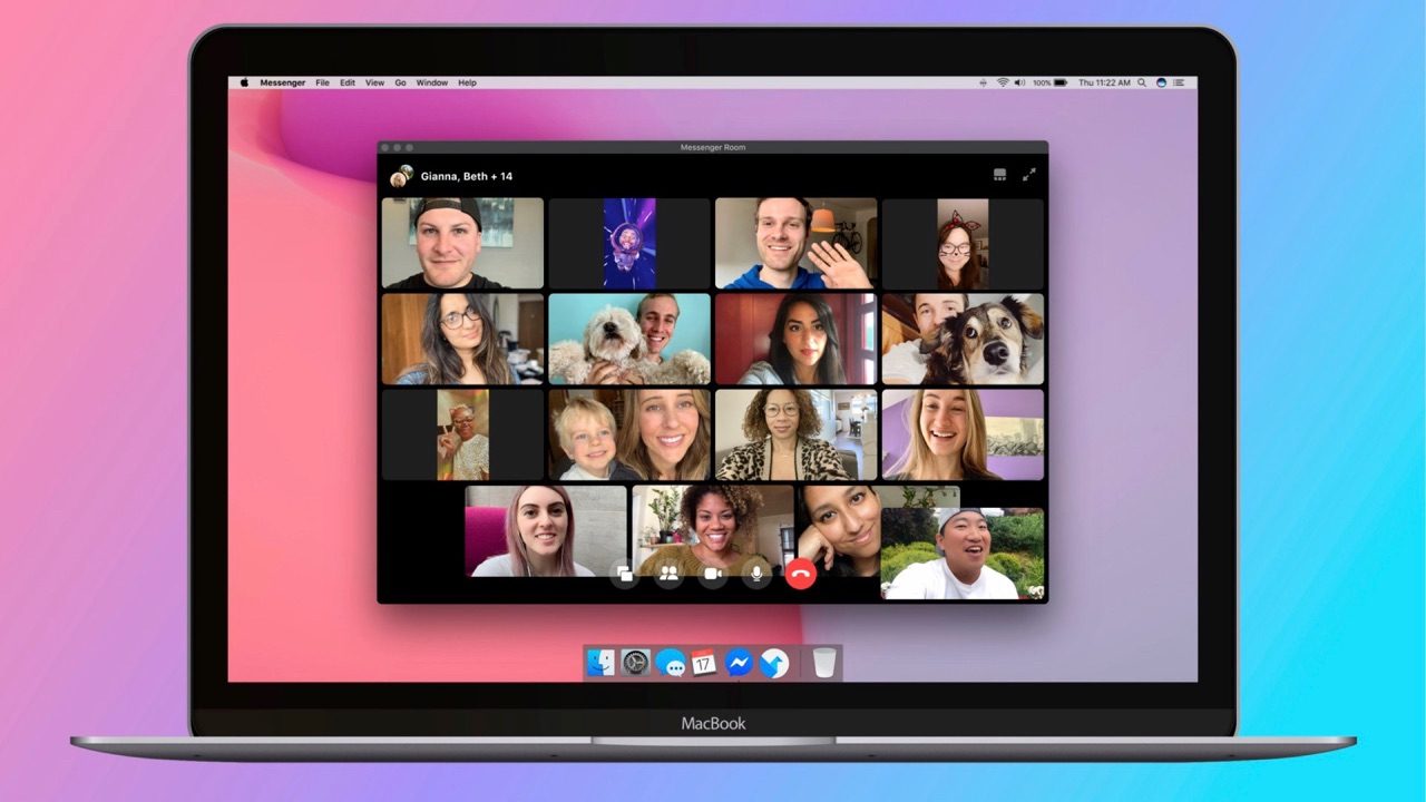 Messenger Rooms in Facebook Messenger voor Mac.