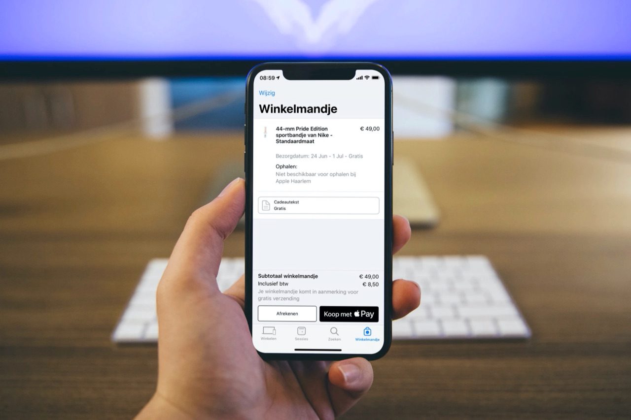 Apple Store app met Apple Pay.