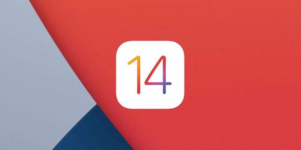 iOS 14 logo met achtergrond.