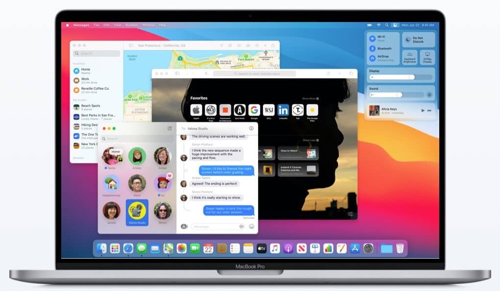 macOS Big Sur apps geopend MacBook Pro