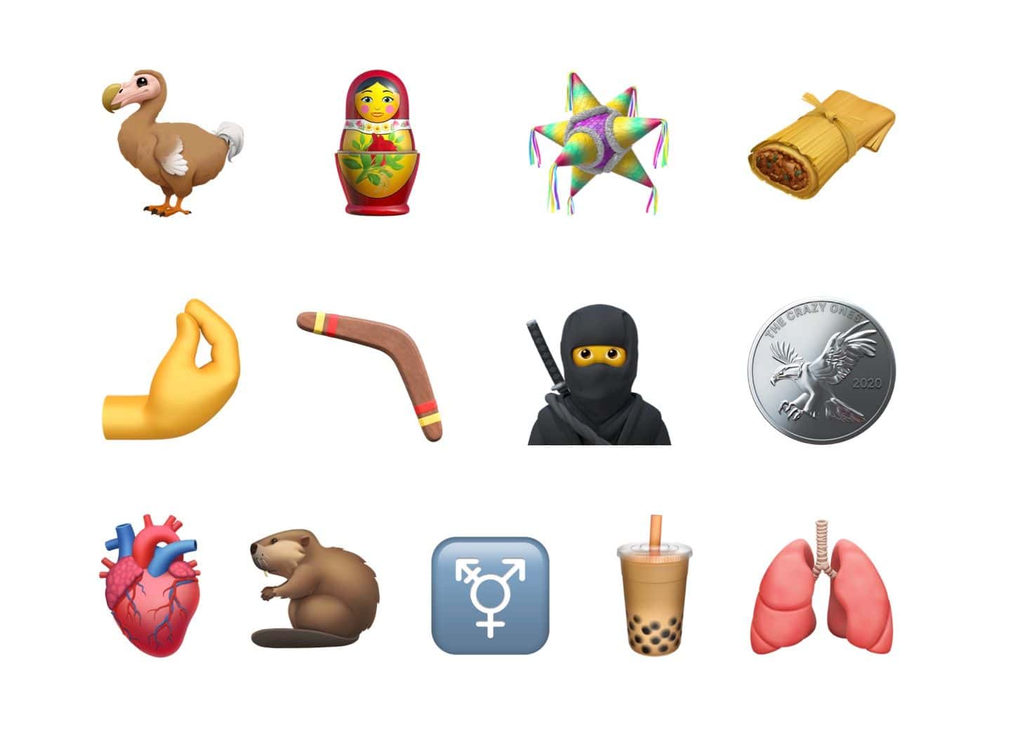 Apple 2020 emoji preview