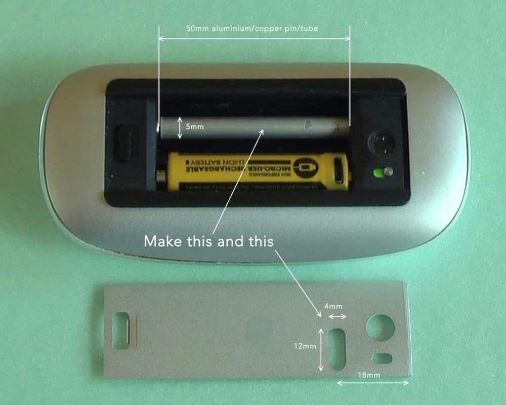 Magic Mouse batterij ombouwen