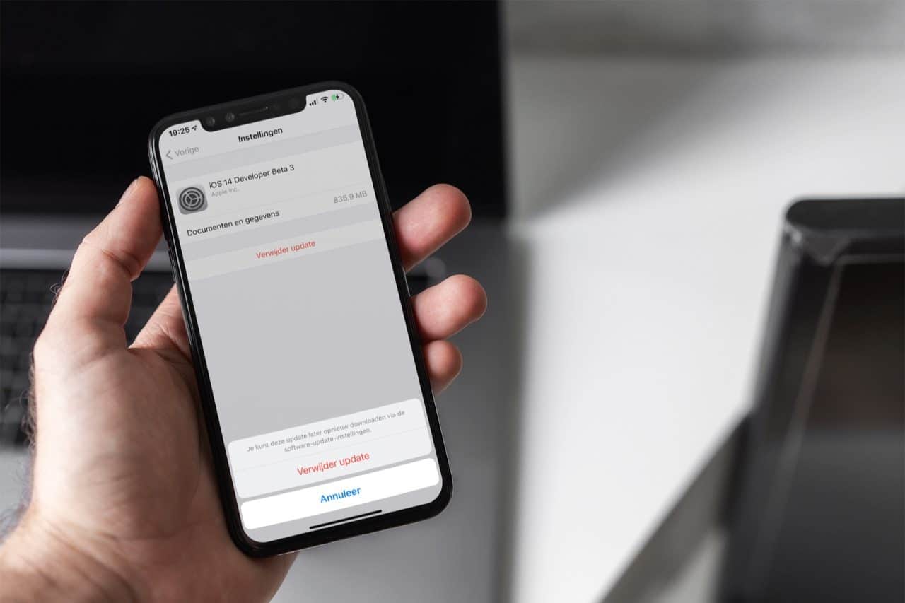 iOS-update verwijderen via instellingen.