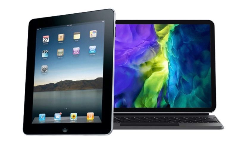 iPad 1 vs iPad Pro 2020.