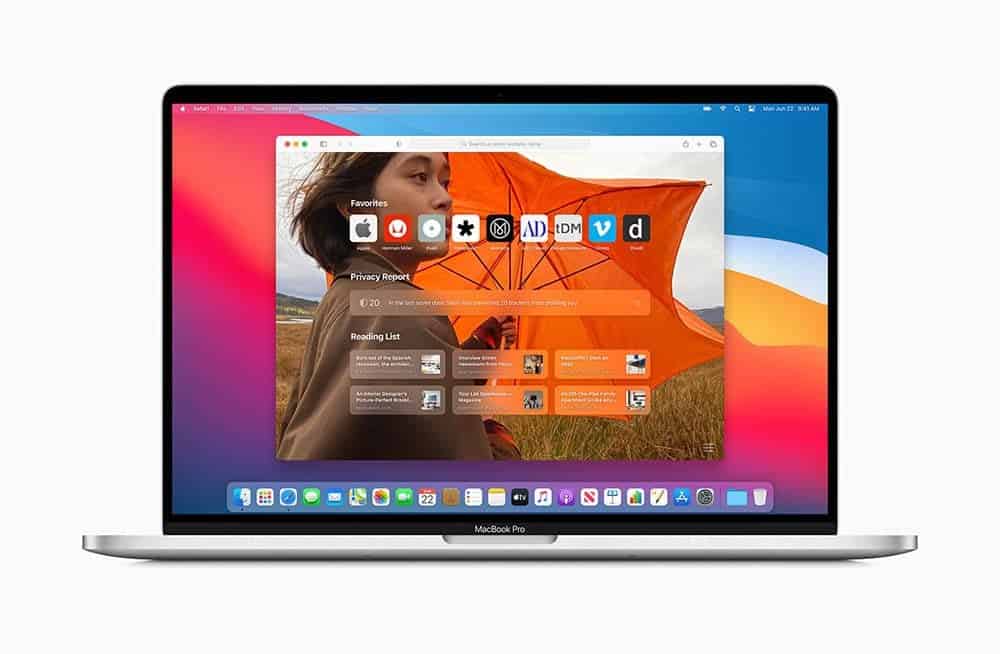 macOS Safari achtergrond