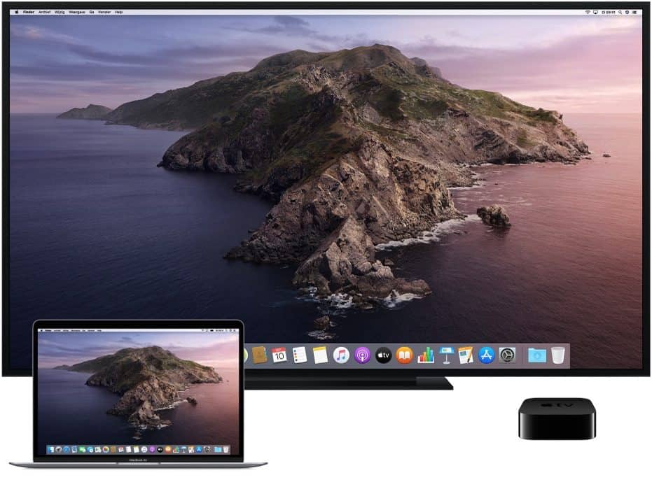 AirPlay Mirroring van Mac naar Apple TV.