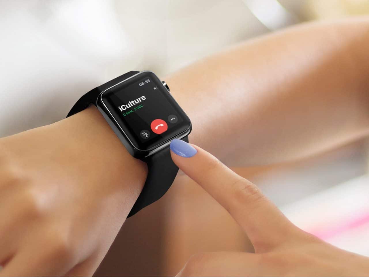 Bellen met je Apple Watch: gesprek ophangen.