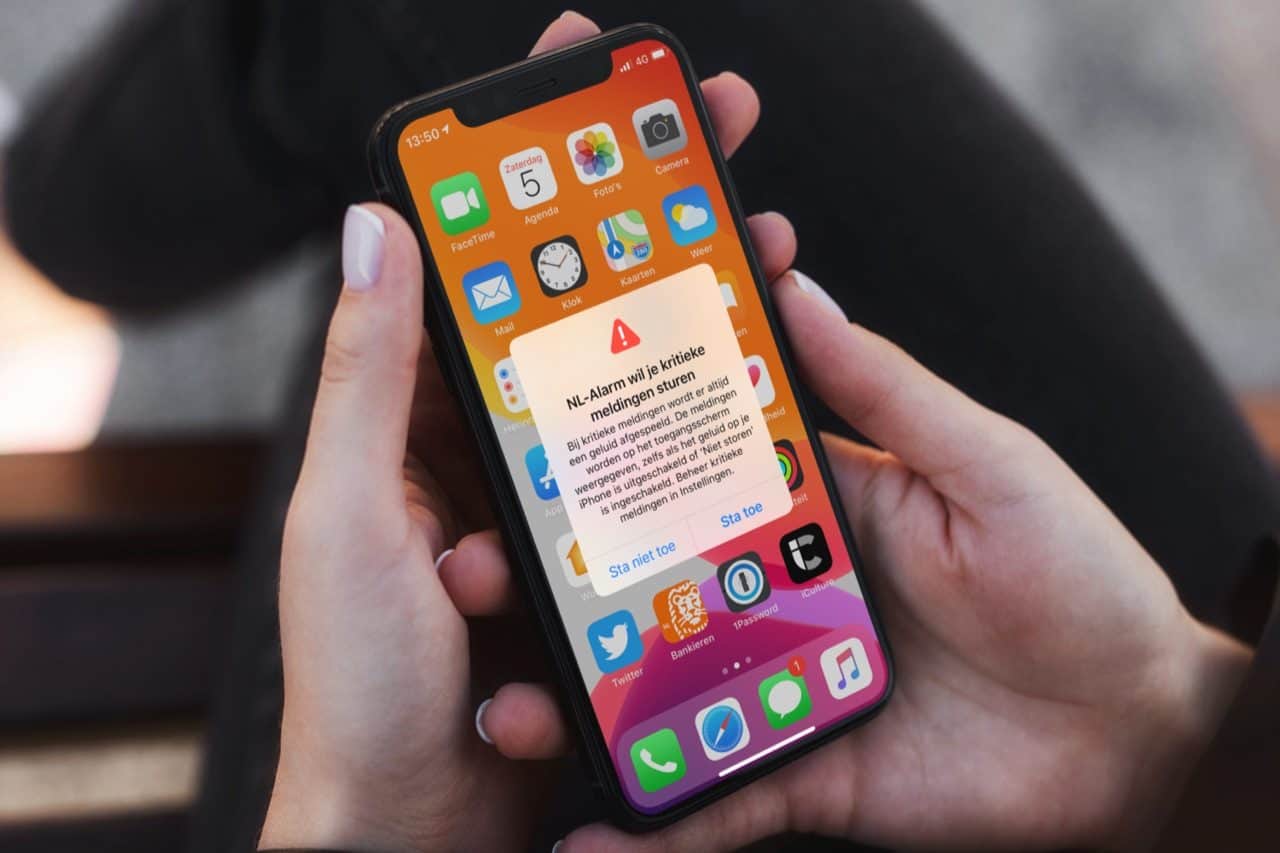 Kritieke meldingen op iPhone.