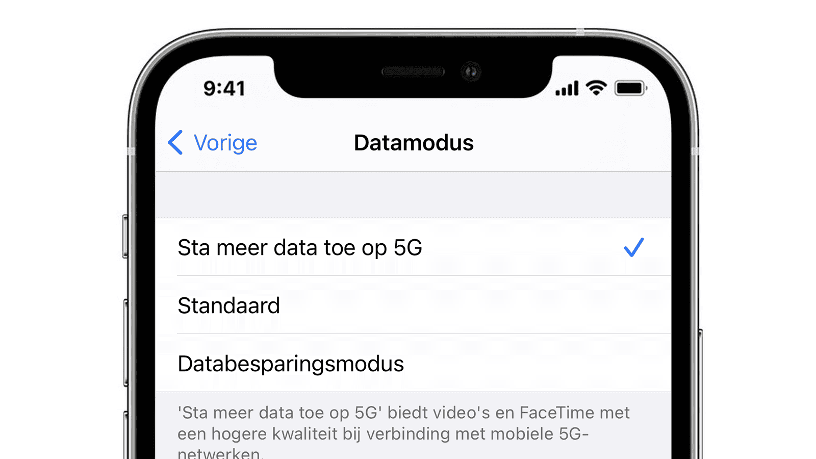 5G datamodus iPhone 12