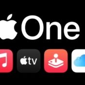 Apple One: diensten en logo.