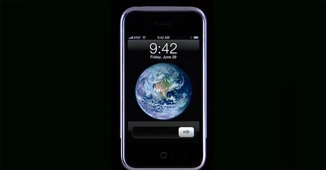 Aarde wallpaper op iPhone