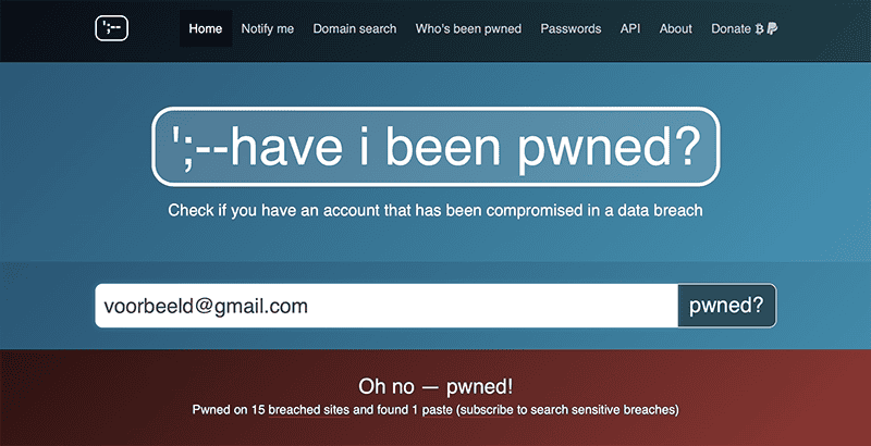 Have I been Pwned
