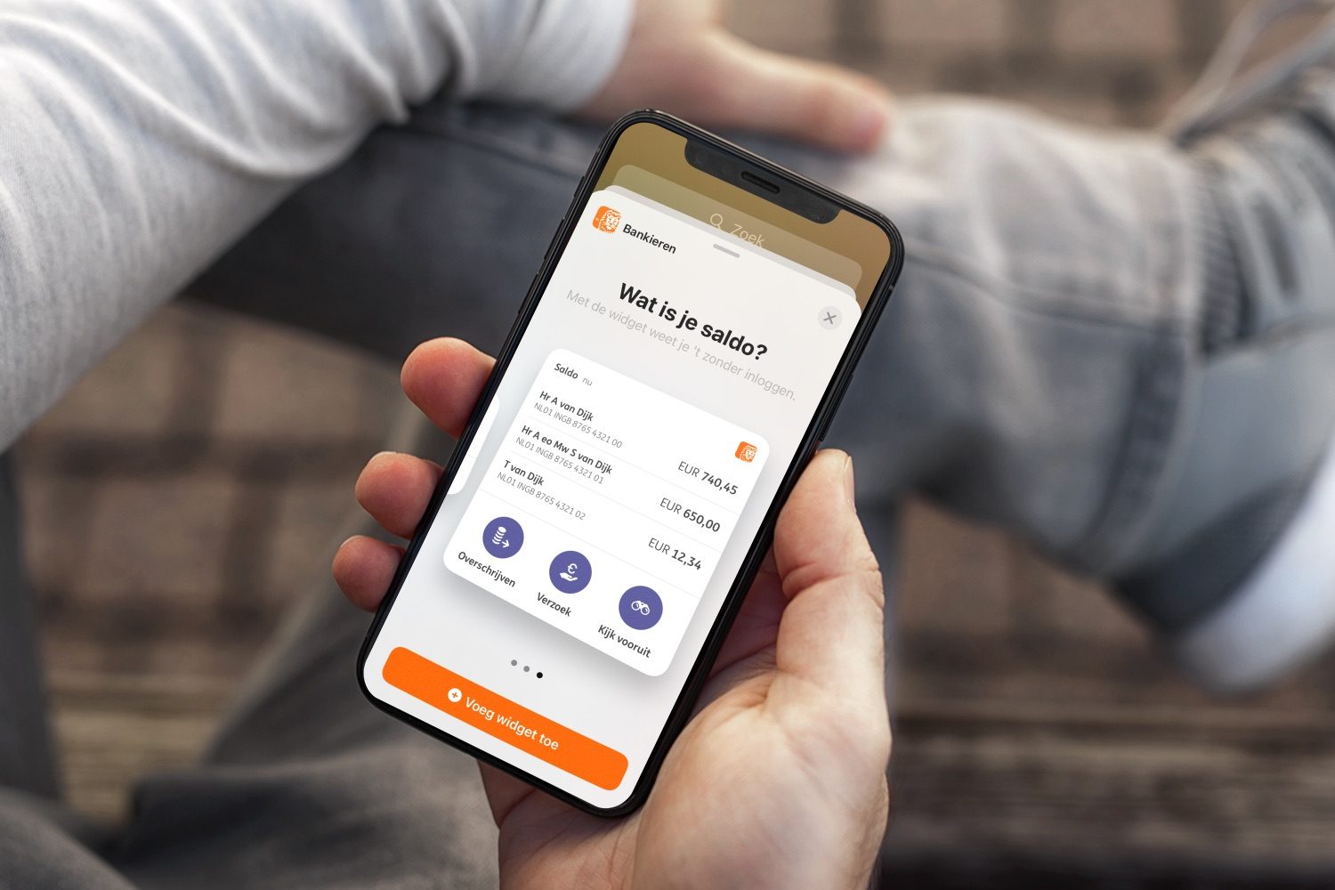 ING-app saldo widget.