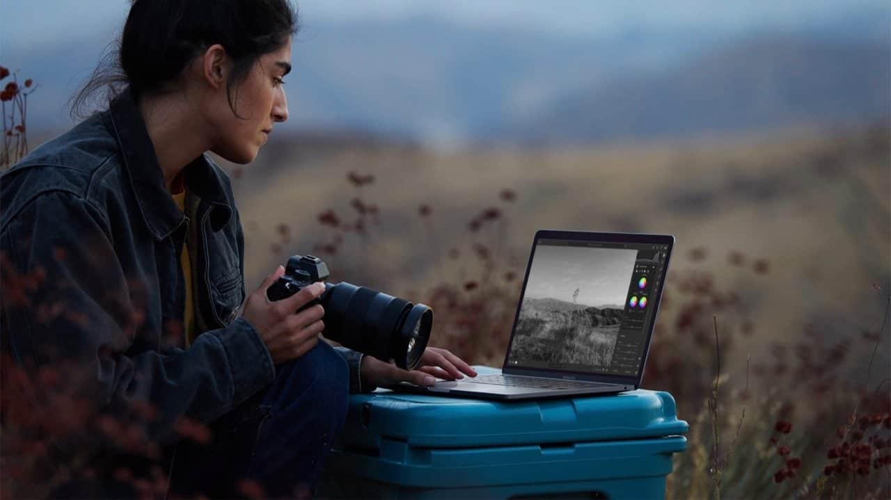 MacBook Pro gebruiken in de natuur