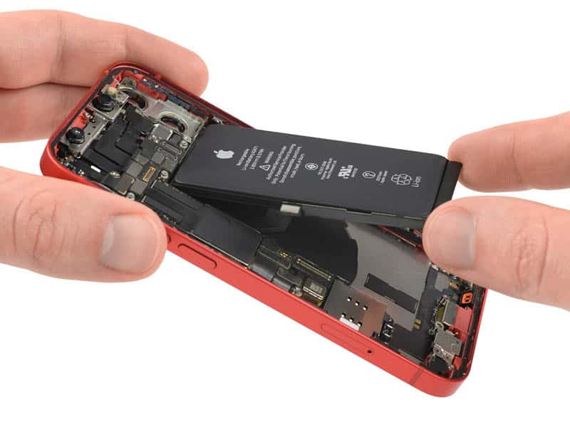iFixit iPhone 12 mini teardown batterij