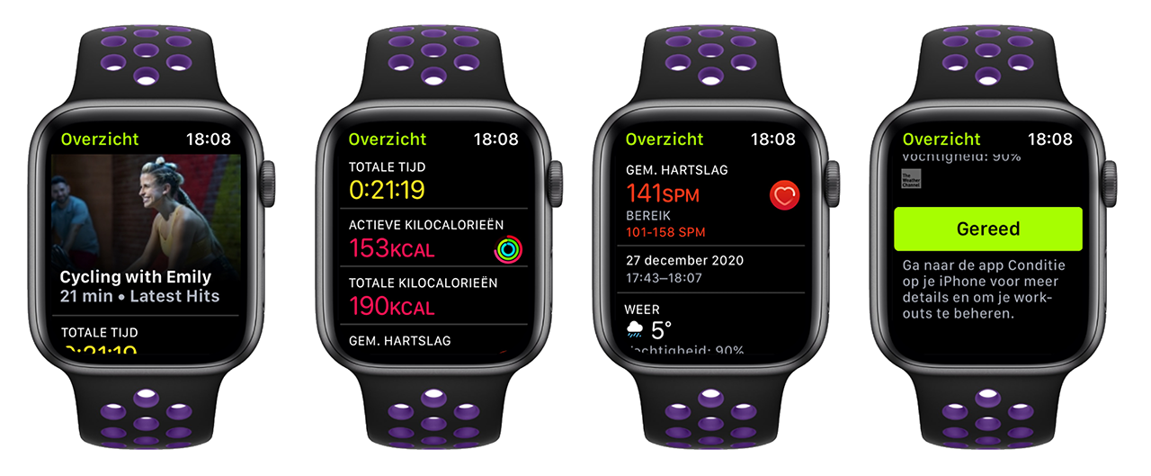 Fitness+ workout afgerond op Apple Watch
