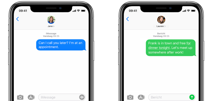 Sms of iMessage op iPhone