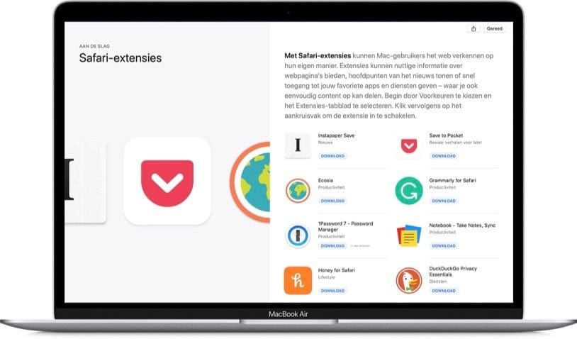 Safari-extensies in de Mac App Store