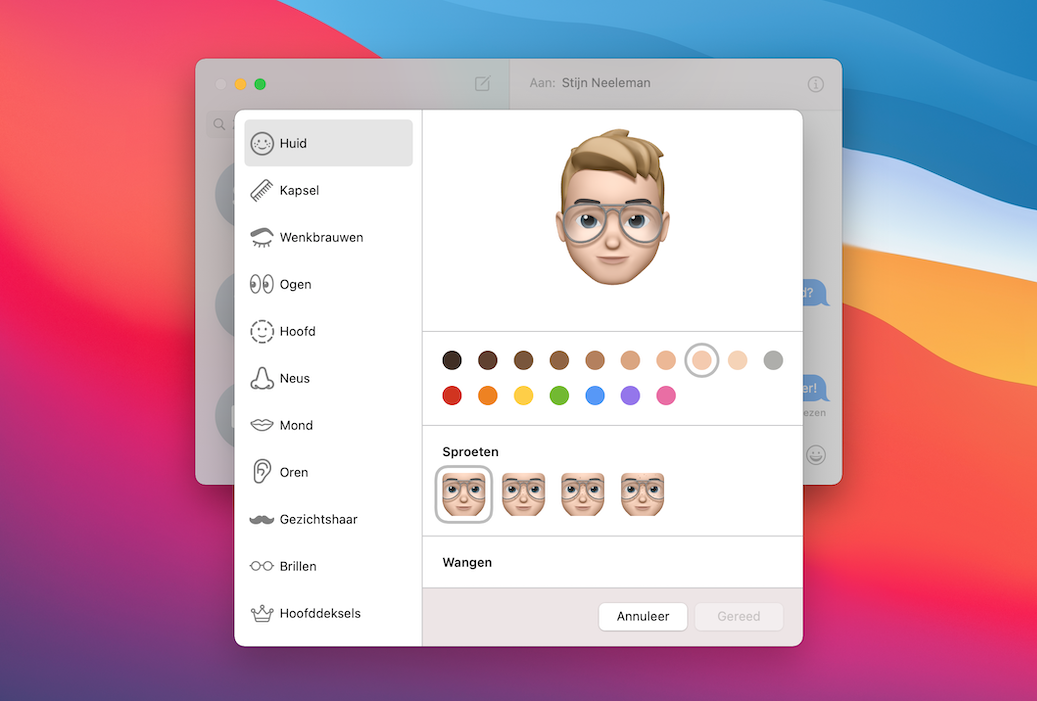 Memoji voor Mac gebruiken