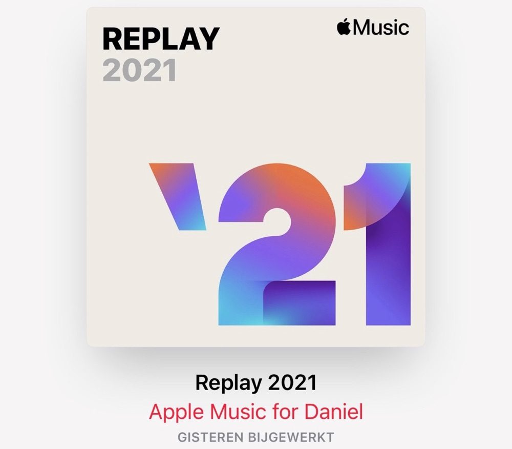 Apple Music Replay 2021 cover.