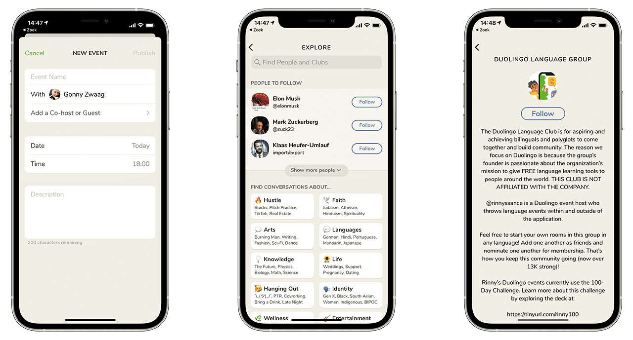 Clubhouse-app