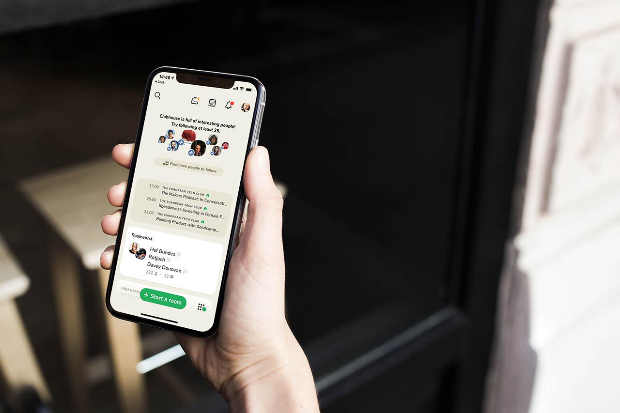 Clubhouse-app op iPhone