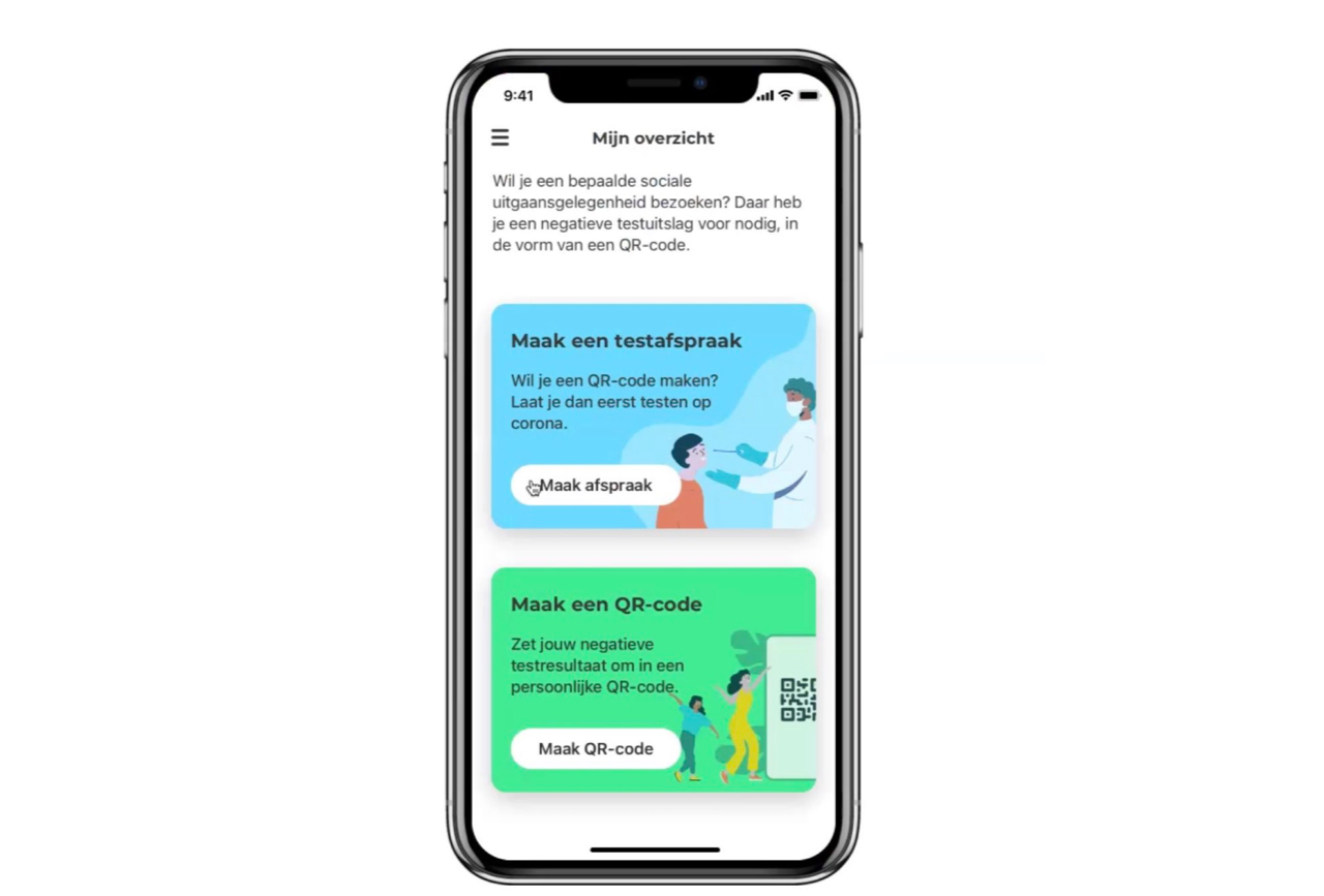 CoronaCheck-app met QR-code maken.