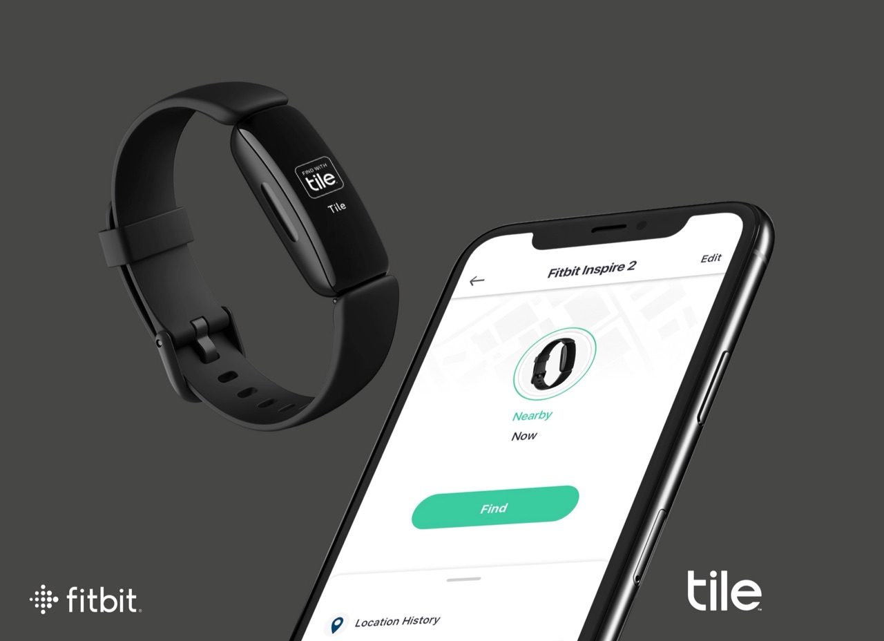Fitbit Inspire 2 met Tile integratie.