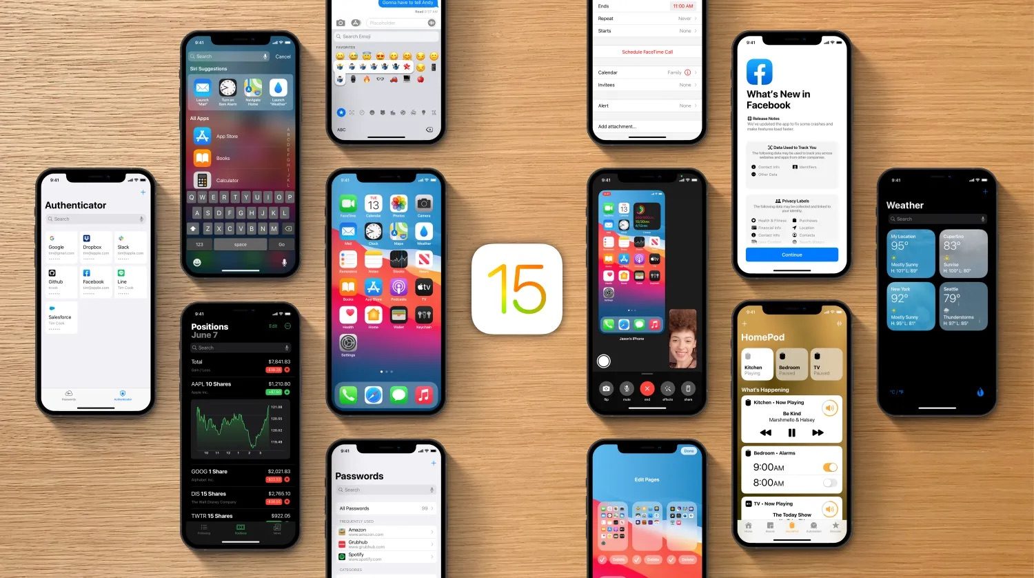 iOS 15-concept van Parker Ortolani.