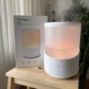 VOCOlinc MistFlow luchtbevochtiger met HomeKit, samen met de doos.