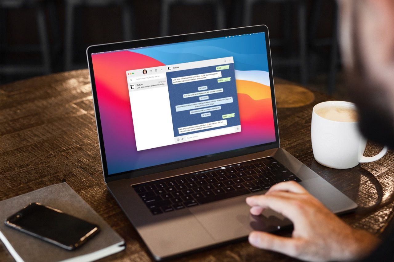 WhatsApp Desktop op een MacBook.