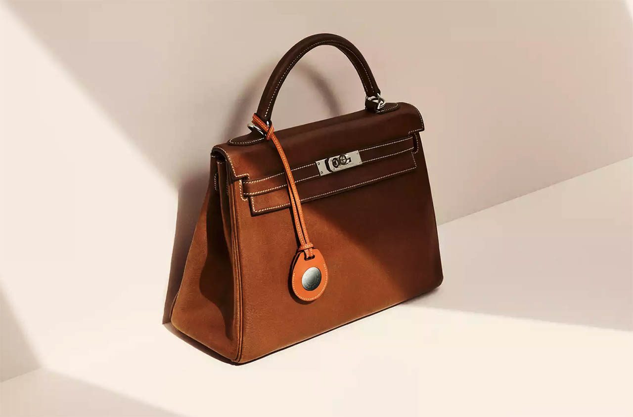 Hermes-tas met AirTag